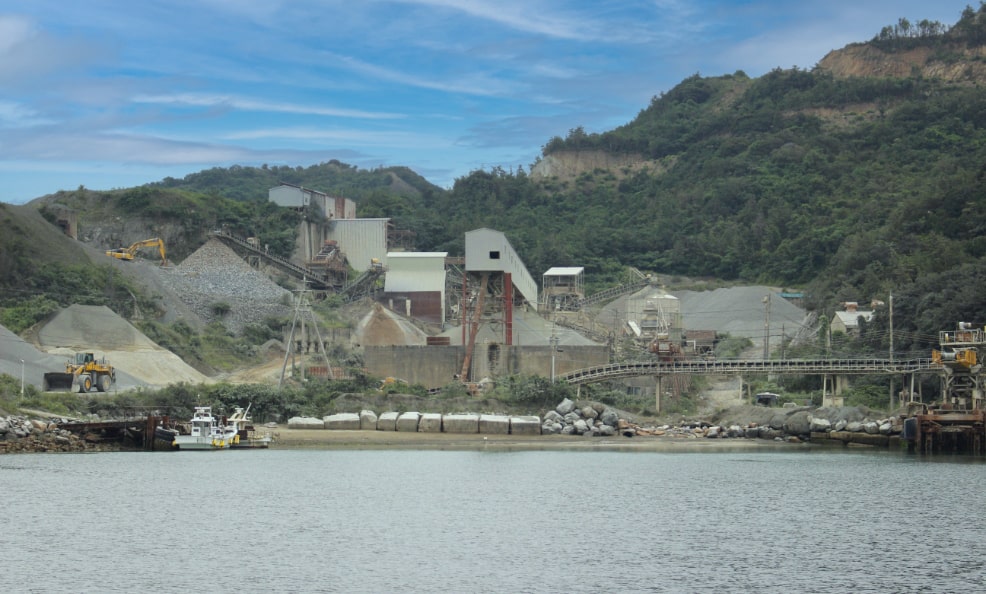 砕石現場の写真